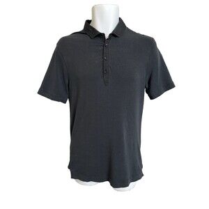 Lululemon Men's S Black Polo Shirt Small Short Sleeve Button Down Collar